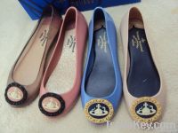Women Jelly Plastic Rain Flat Casual Classic Crown Seal Shoes