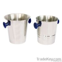 Stainless Steel Ice Bucket With Plastic Handle