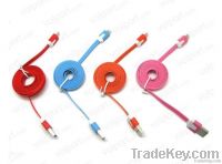 Colorful 8Pin Lightning Flat USB Cable for iPhone 5 Cord