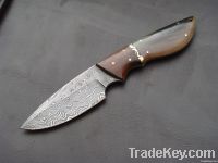 Handmade Damascus hunting knife