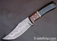 Handmade Damascus hunting knife