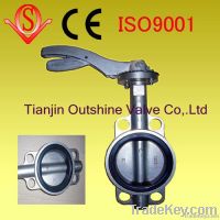 stainless steel wafer type butterfly valve