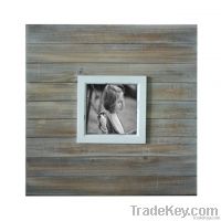 distressed wood photo frame