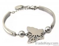 Stainless Steel Chain bracelet with Butterfly charm