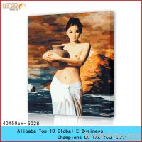2013 hot selling new fashion modern cartoon diy oil painting by number