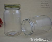 500ml round glass jar with Metal/ Plastic Lids (16oz)
