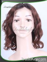 brown Brazilian virgin hair wave with full lace wig