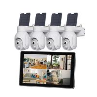 5MP Wi-Fi Pan Tilt Solar Cameras Monitor Security System