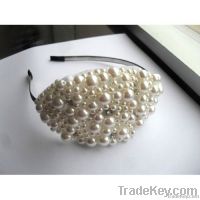 2013 Fashion hair band with pearl & crystal decoration