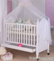 Happy Baby MC625 Pinewood White Baby Crib With Drawer