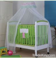 Happy Baby MC151 Pinewood White Green Baby Crib With Drawer