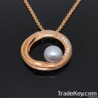 925 Sterling Silver Pendant Plated with 18K Rose Gold