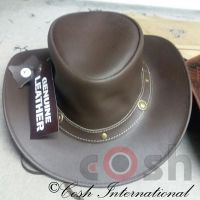 Brown Leather Stem Punk Hats