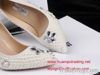 Pearl j-immy fashion diamond lady&#039;s wedding shoes pointed stiletto shoes