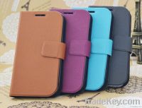 Ultra Slim Lichi Texture Flip Leather Case for Samsung Galaxy