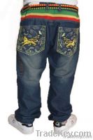 Denim Jean rasta pants baggy