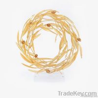 Gold Olive Wreath with Olives Ornament