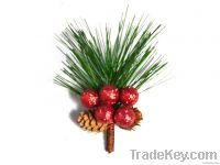 Factory outlets Christmas gift box decorated pine needle / pinecone he