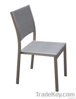 Outdoor dining chair-aluminum and PE rattan chair