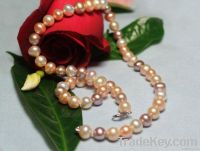 RARE 8-9mm Multi-color Freshwater Pearl Necklace