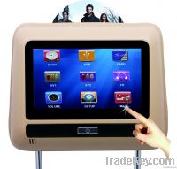 Hot sell easy install 7 inch slot-in touchable headrest DVD player
