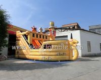 new design inflatable dry slide for rental