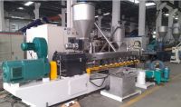 Parallel twin screw granulation line