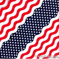 100% polyester fabric wavy us flag bandan