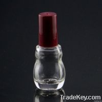 The cute shape nail polish glass bottle with blue lid