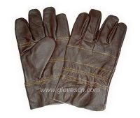 Leather work gloves