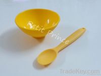 baby feeding silicone bowl and spoon