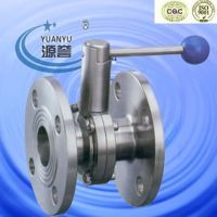 Sanitary 2 PC Flange Butterfly Valve (100104) From China