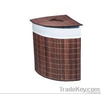 Folding Bamboo Corner laundry basket