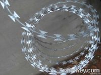 Galvanized and electrophoresis paint razor blade barbed wire