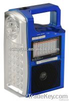 Emergency light radio with USB MP3 player