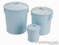 2013 Hot Set of 3 Metal Garbage Can with Lid
