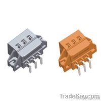 PCB terminal block with spring-cage connection