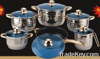 7layers 12pcs stainless steel cookware set