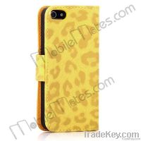 Plastic Hard And Leather Pouch Case For iPhone 5