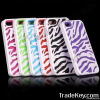 Stripe Pattern Silicone And Hard Case For iPhone 5