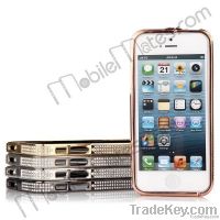 Shining Electroplating Alloy Diamante Diamond Frame Bumper Case for iP