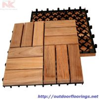 Acacia Interlocking deck tiles for outdoor from Vietnam