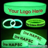 Bracelets silicone glow in dark silicone rubber bracelets
