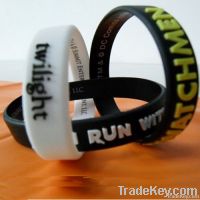 Wristbands silicone rubber with embossed logo