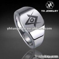 Tungsten carbide Masonic ring, Tungsten Masonic ring, Special Shape Ring