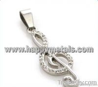 newest style stainless steel jewelry musical note pendants
