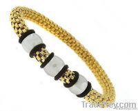 High quality IP Gold plate 316 stainless steel charm bracelet