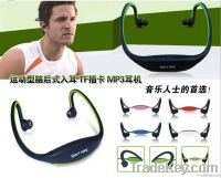 New Earphone Sports MP3 WMA Music Player Wireless Handsfree Headset Mi