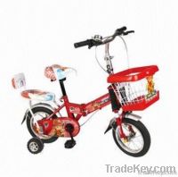 Folding/children&#039;s bicycle with training wheel set, colorful frame