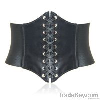 Promotional Black Lace-up Corset Style Elastic Cinch Be